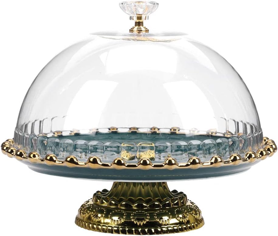 Amazon.co.jp: ケーキドーム ケーキスタンド 透明 アンティーク風 蓋